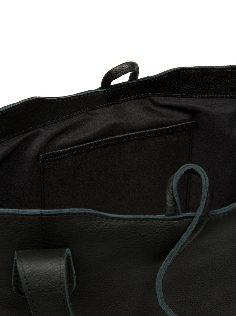 Pure Luxuries London black leather Windsor tote bag (British brand)