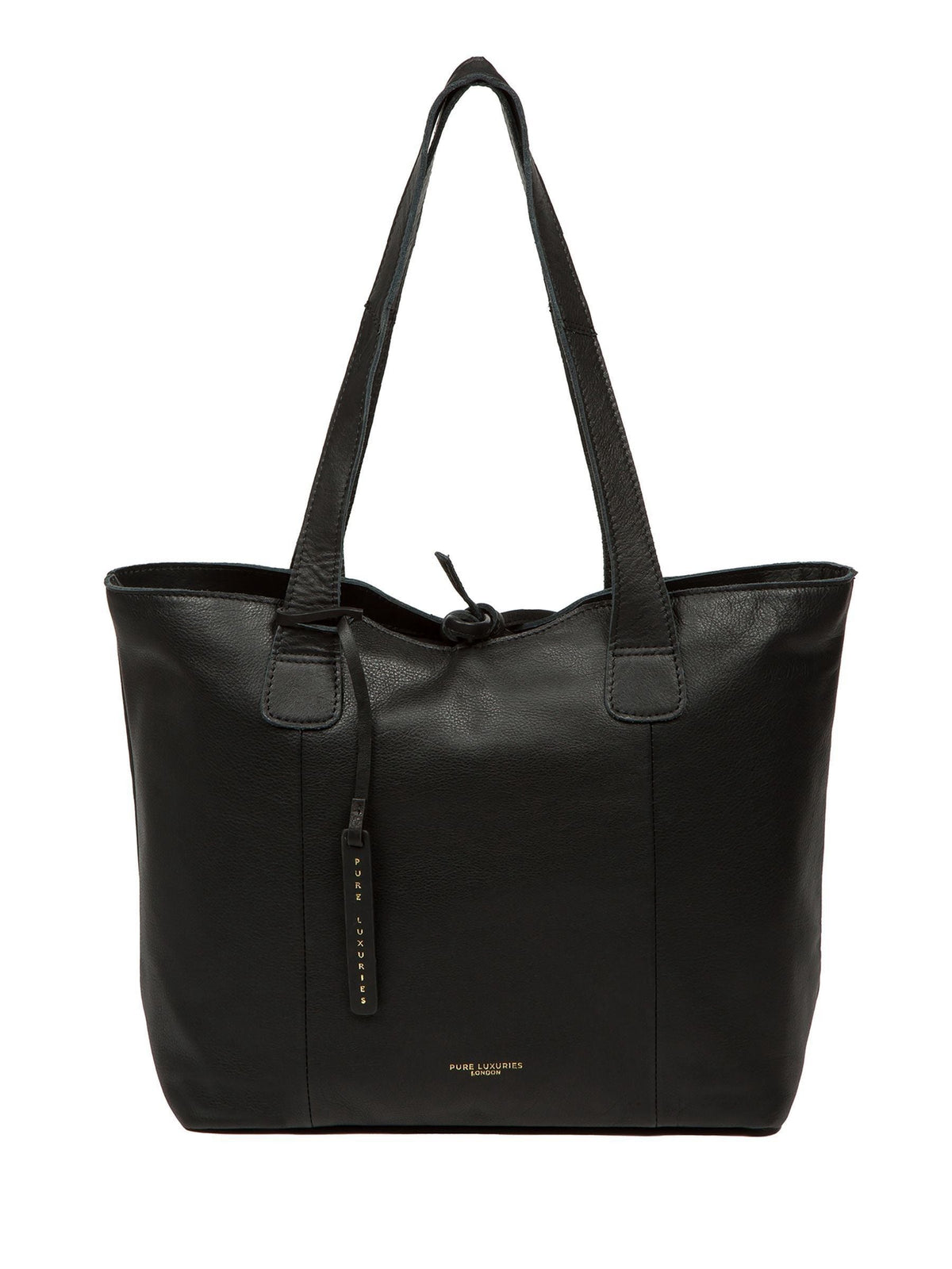 Pure Luxuries London black leather Windsor tote bag (British brand)