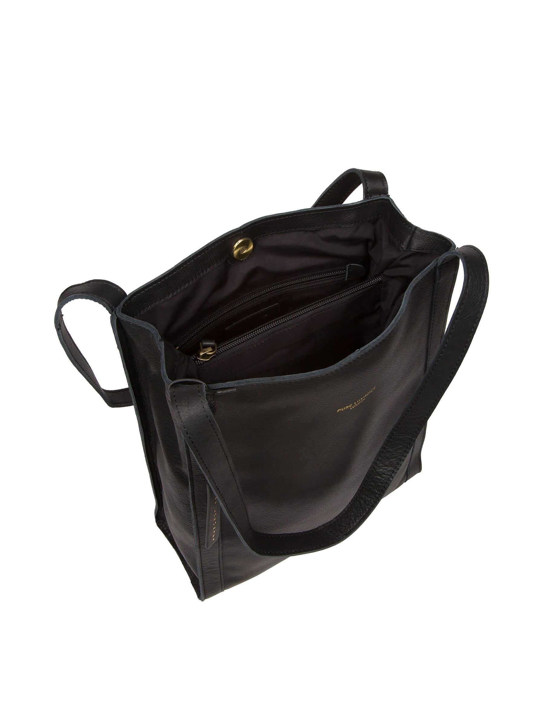 Pure Luxuries London Brighton tote bag black (British brand)