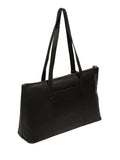 Cultured London Marlowe leather tote bag with silver fittings - British product