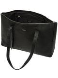 Cultured London Marlowe leather tote bag with silver fittings - British product