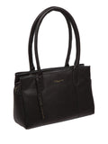 Pure Luxuries London Black Filton Leather Handbag, imported from the UK