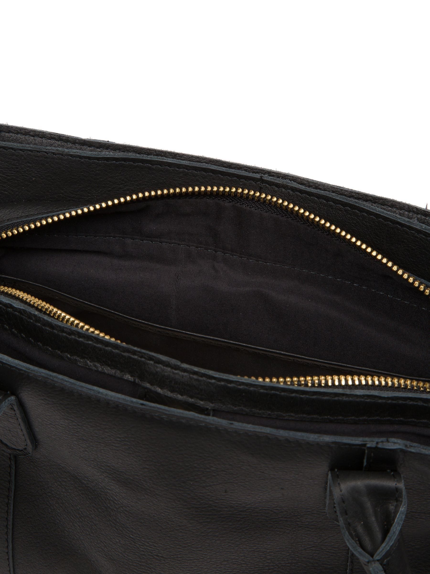 Pure Luxuries London Black Filton Leather Handbag, imported from the UK