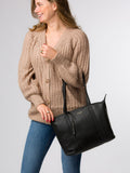 Pure Luxuries London Black Alcester leather tote bag - British product