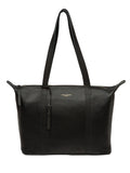 Pure Luxuries London Black Alcester leather tote bag - British product
