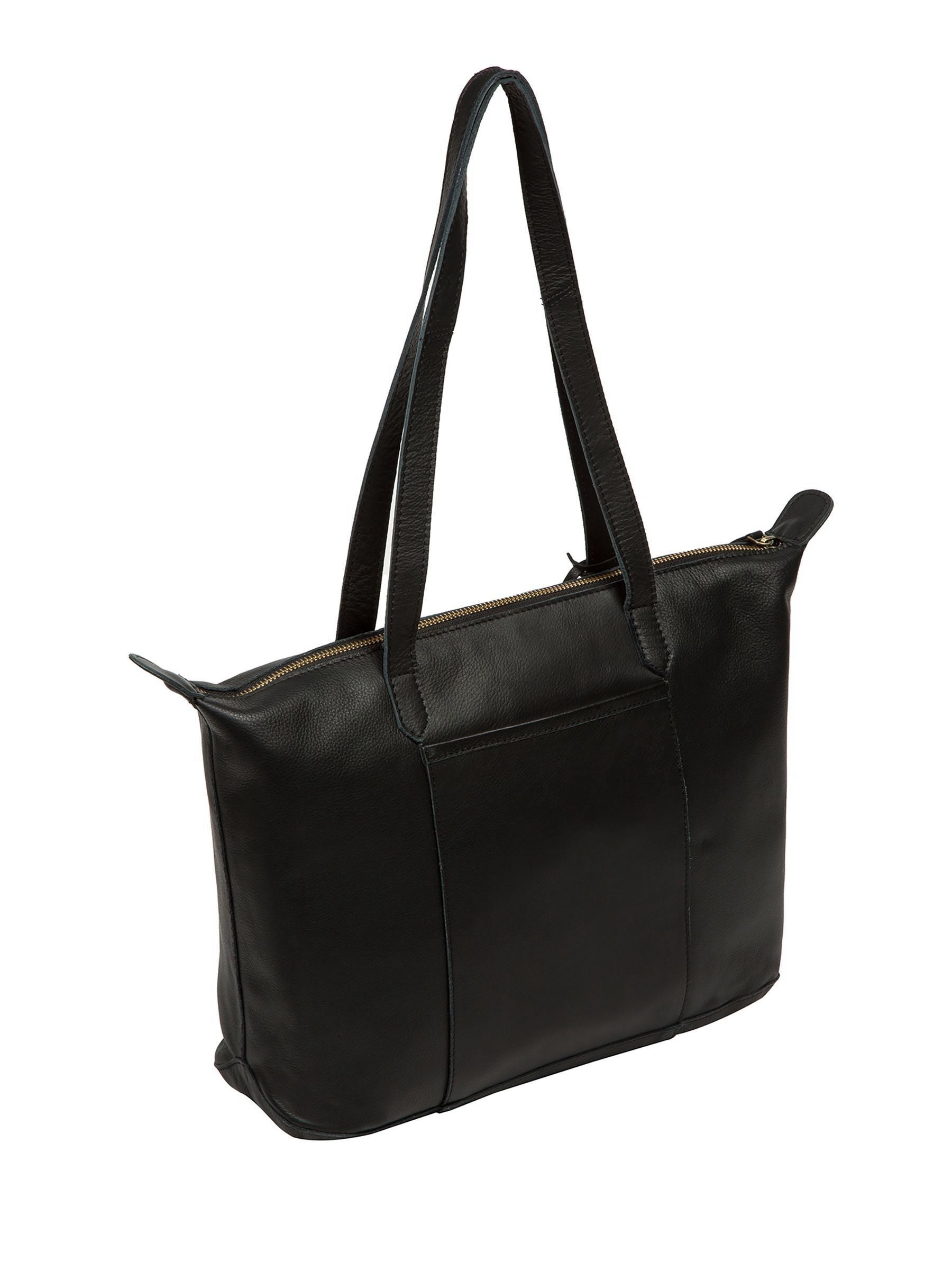 Pure Luxuries London Black Alcester leather tote bag - British product