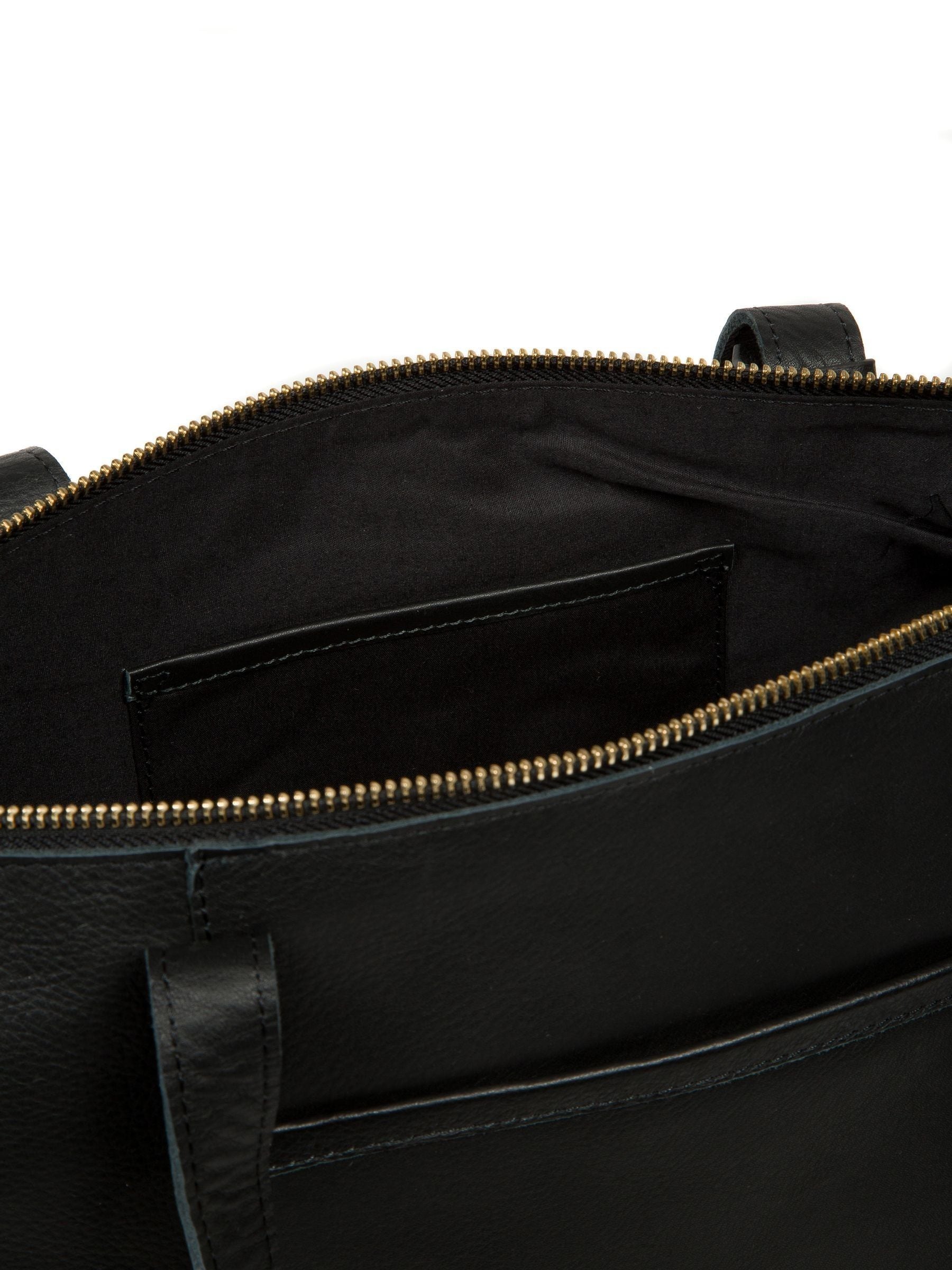 Pure Luxuries London Black Alcester leather tote bag - British product