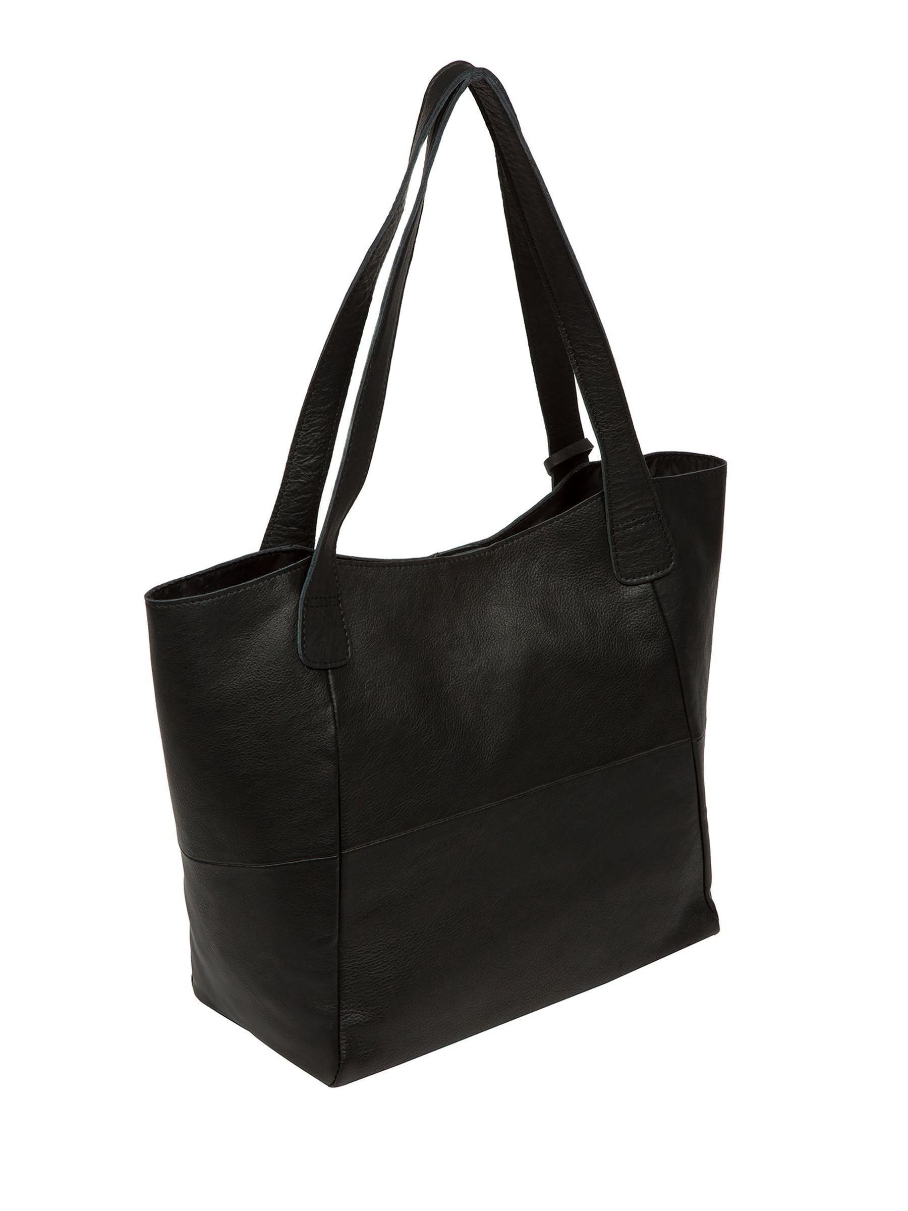 Cultured London black leather Cami tote bag - British product