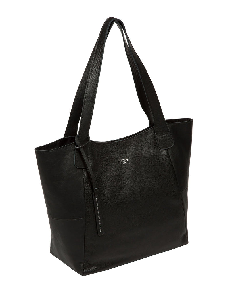 Cultured London black leather Cami tote bag - British product