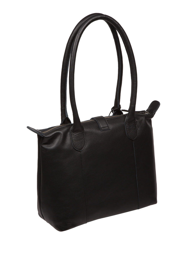 Cultured London Black Uma leather tote bag, UK version