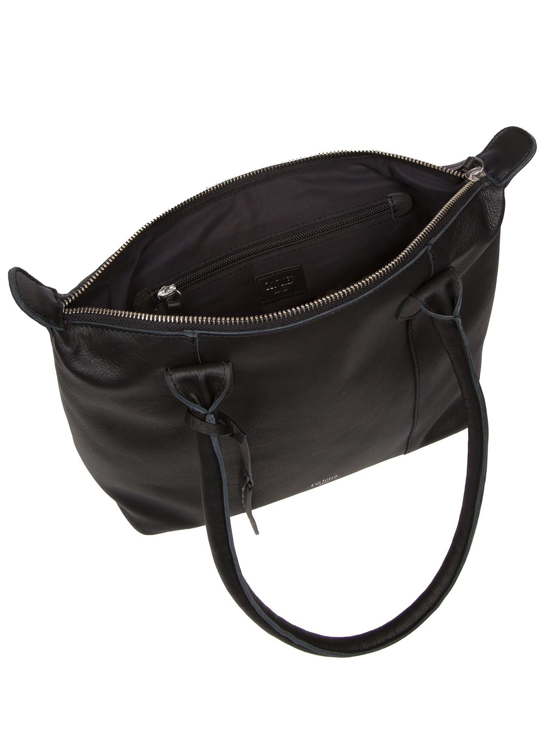 Cultured London Black Uma leather tote bag, UK version