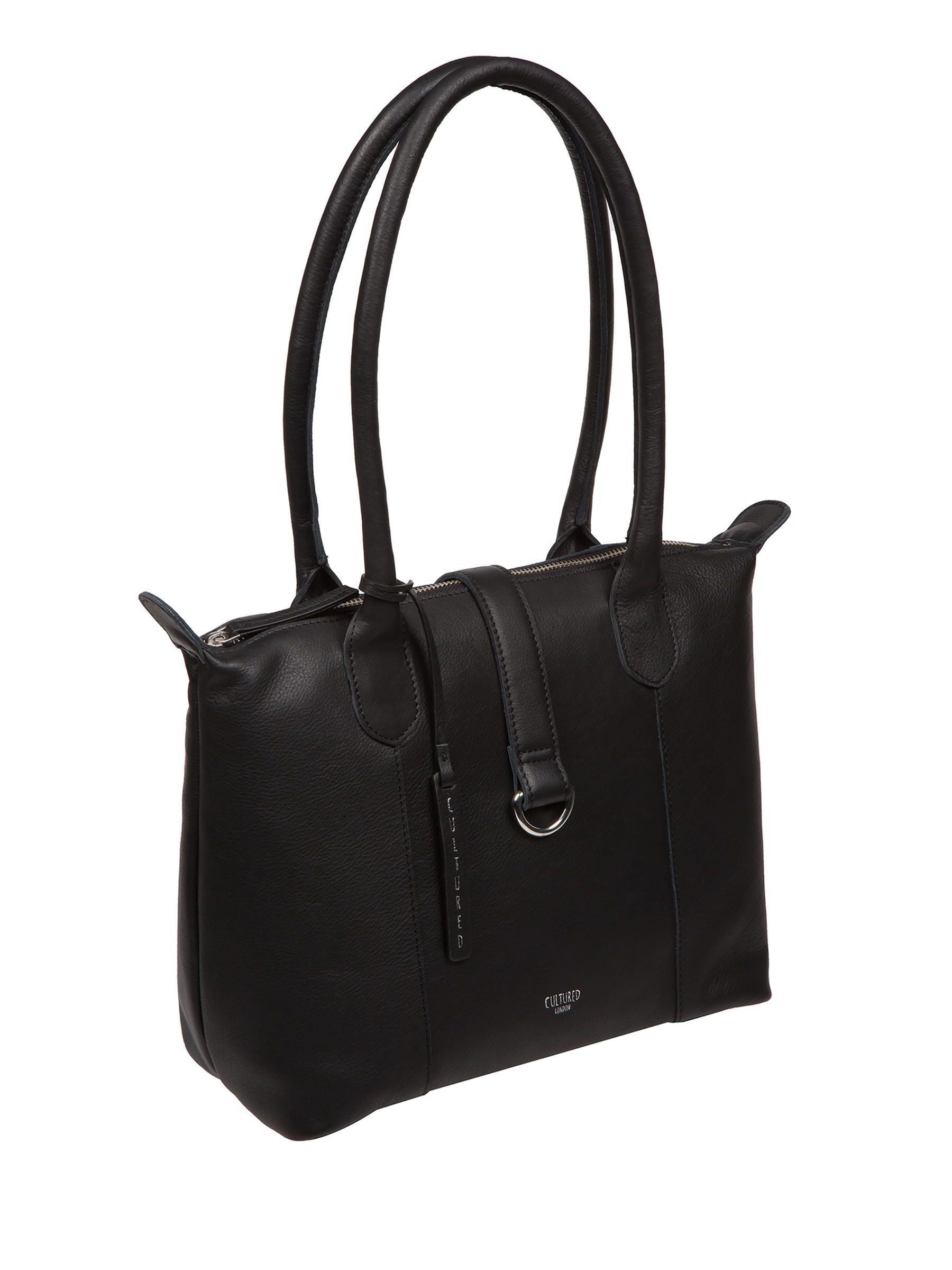 Cultured London Black Uma leather tote bag, UK version
