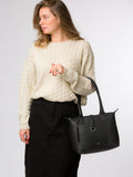 Cultured London Black Uma leather tote bag, UK version