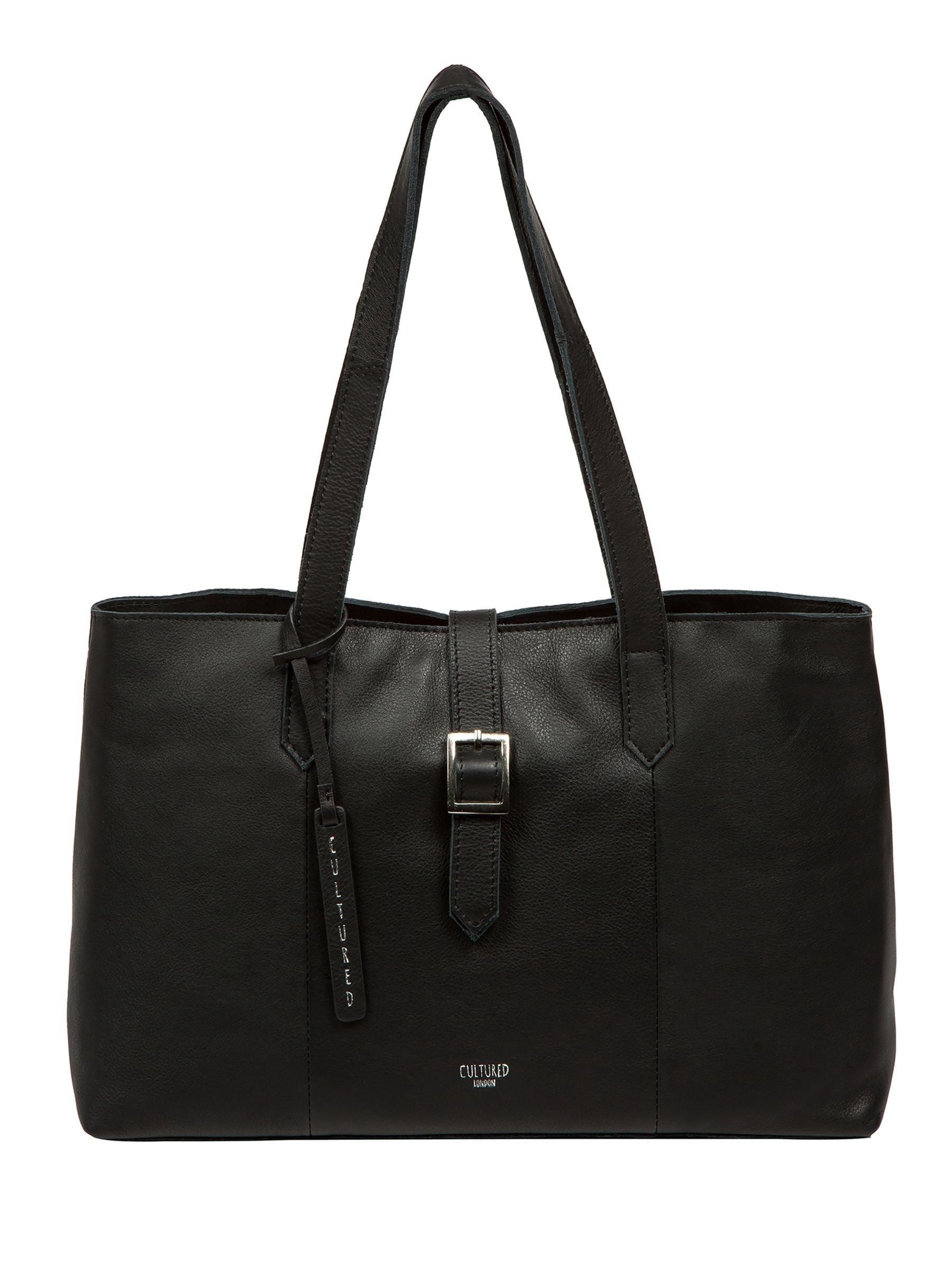 Cultured London black Noelle leather handbag, UK version