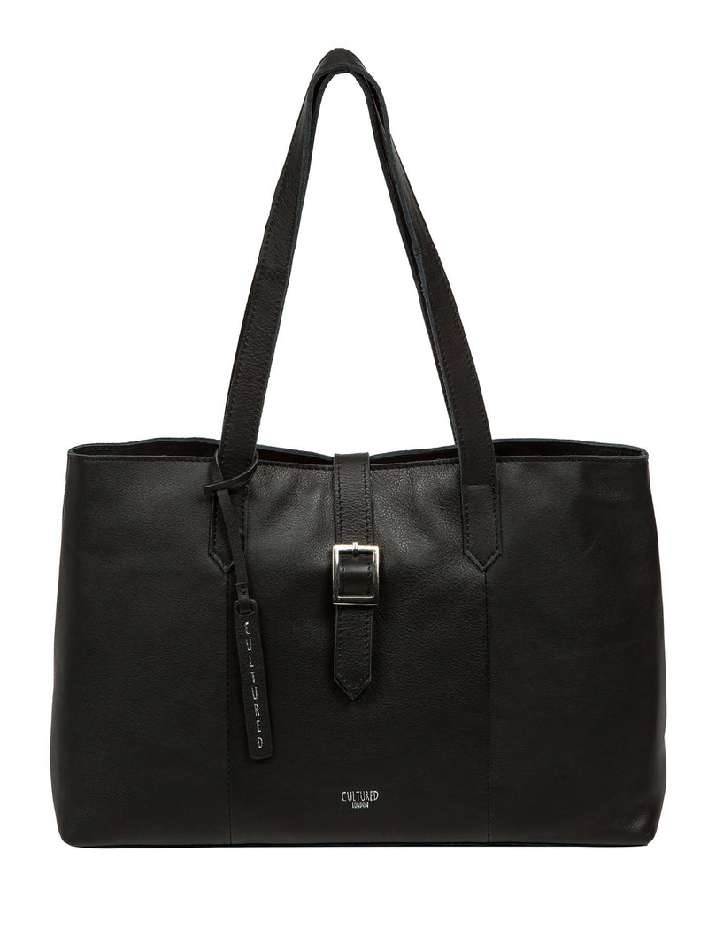 Cultured London black Noelle leather handbag, UK version