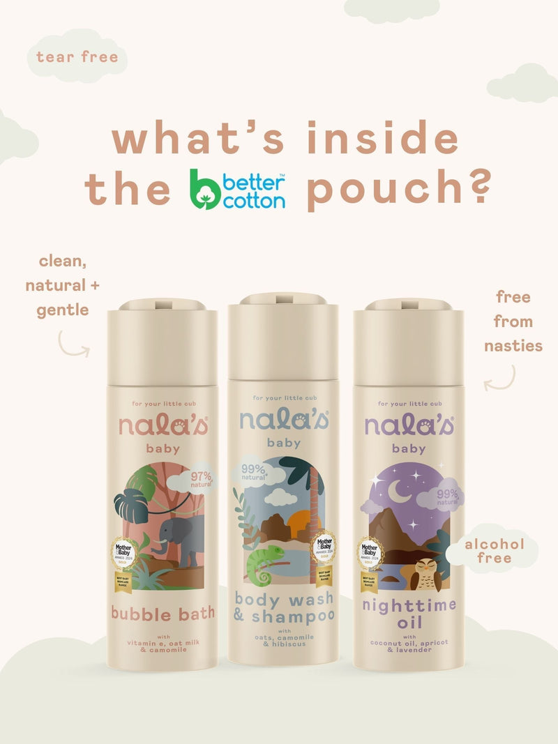 Nala's Baby Original bathtime trio gift set 3 x 200ml, UK version