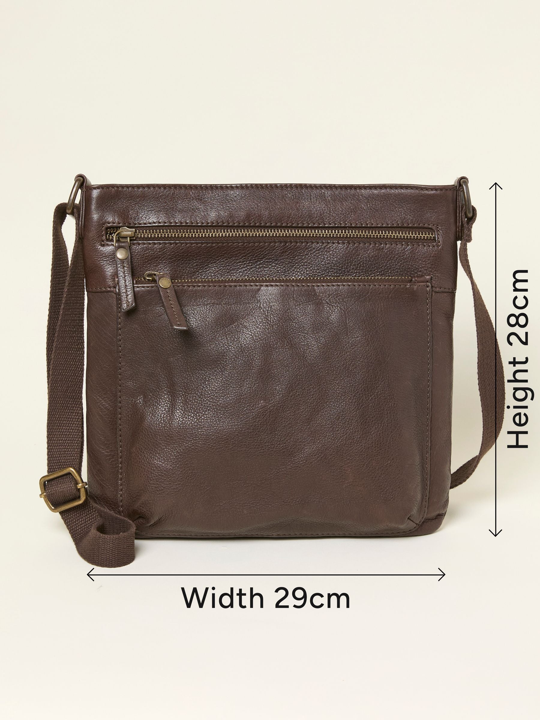 FatFace Allie chocolate brown crossbody bag - British product