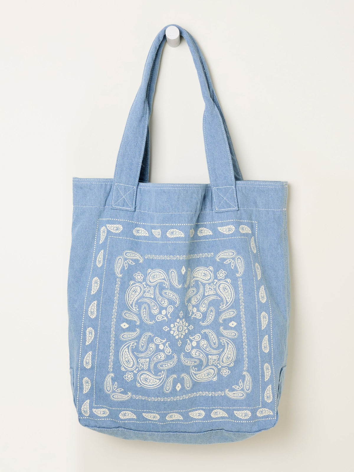 FatFace denim blue bandana print tote bag, UK version