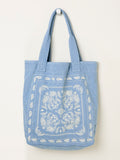 FatFace denim blue bandana print tote bag, UK version