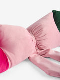 Pink/Green Christmas Velvet Bows Draught Excluder 88cm, imported from the UK