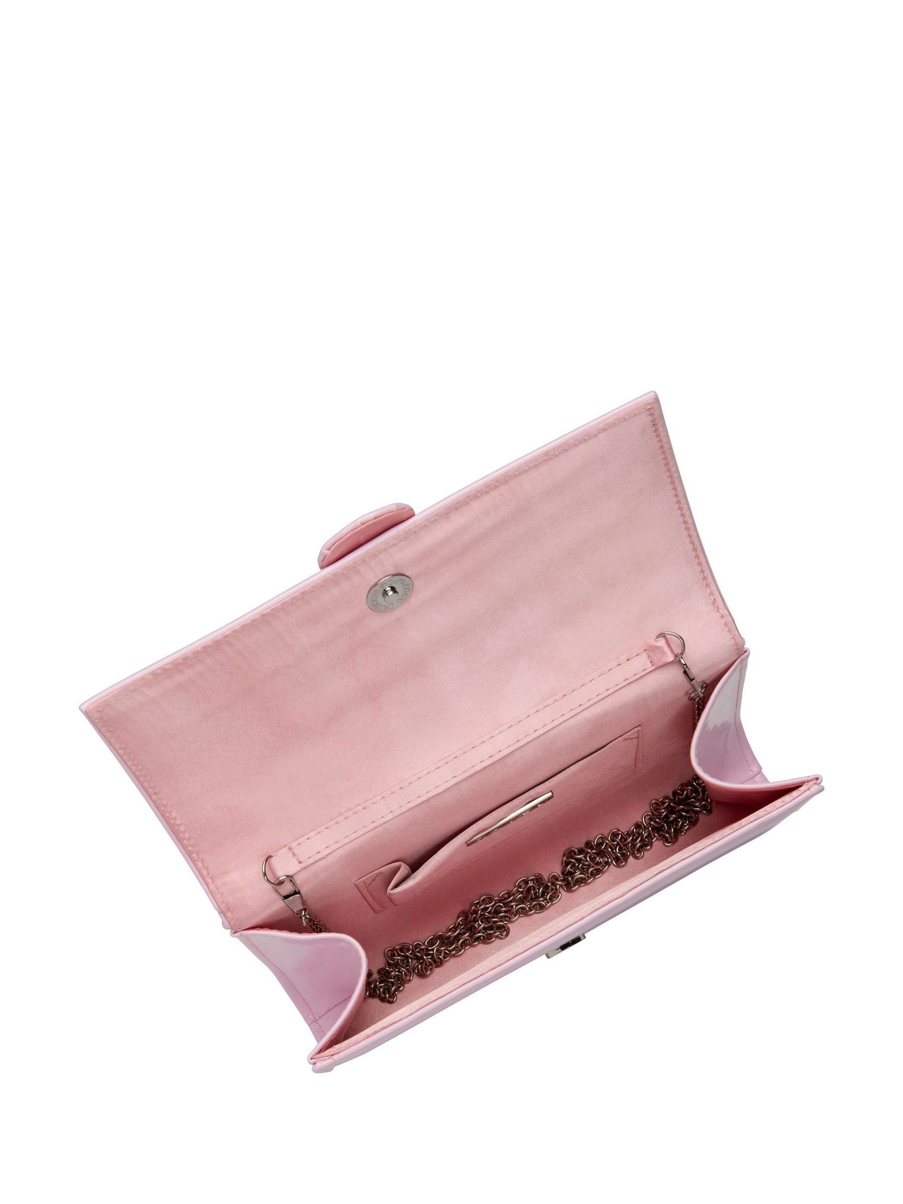 Ravel pink clutch bag with chain, imported from the UK