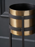 Pacific Lifestyle black metal small floor planter - British product
