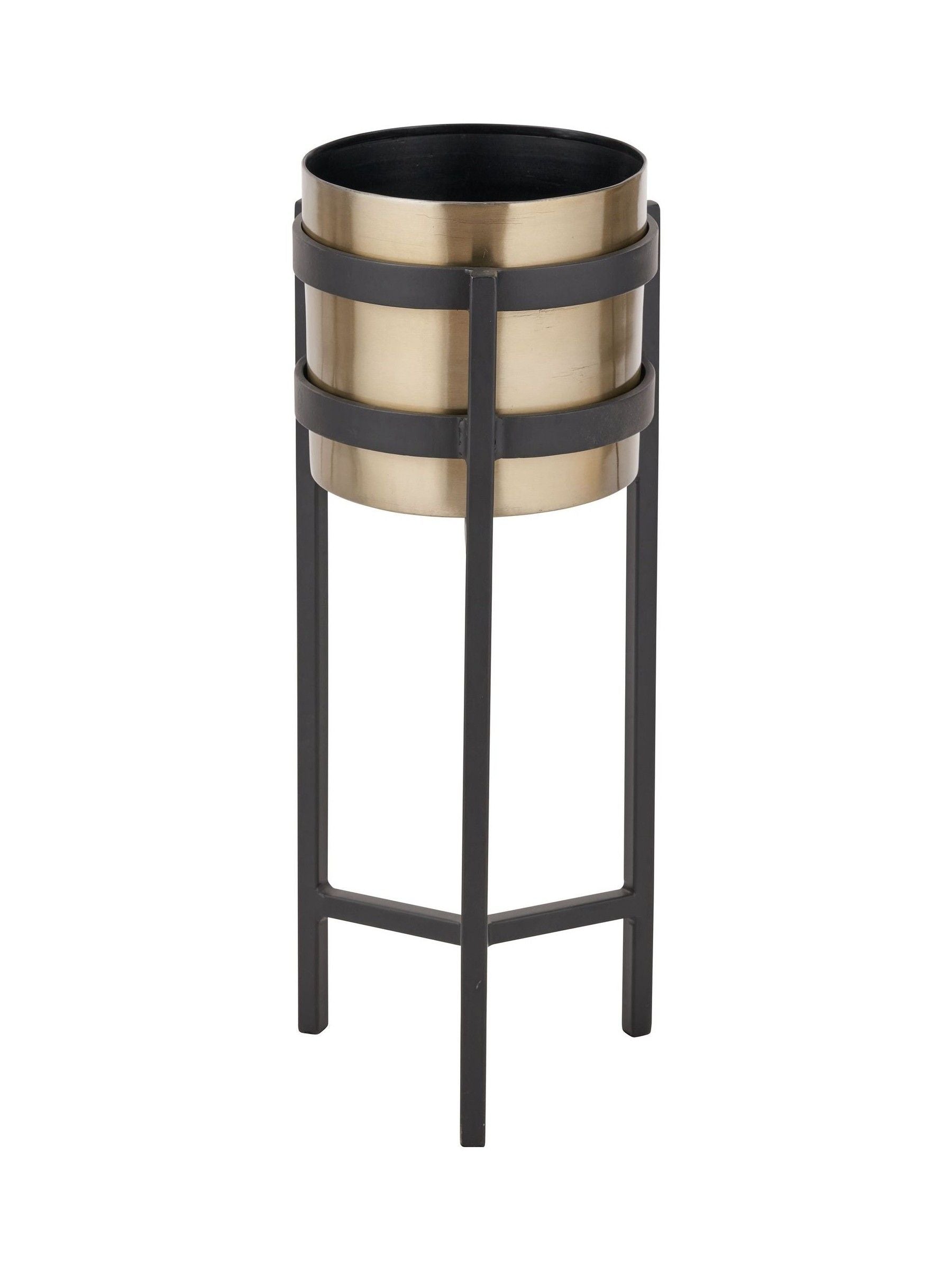 Pacific Lifestyle black metal small floor planter - British product