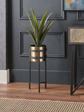 Pacific Lifestyle black metal small floor planter - British product