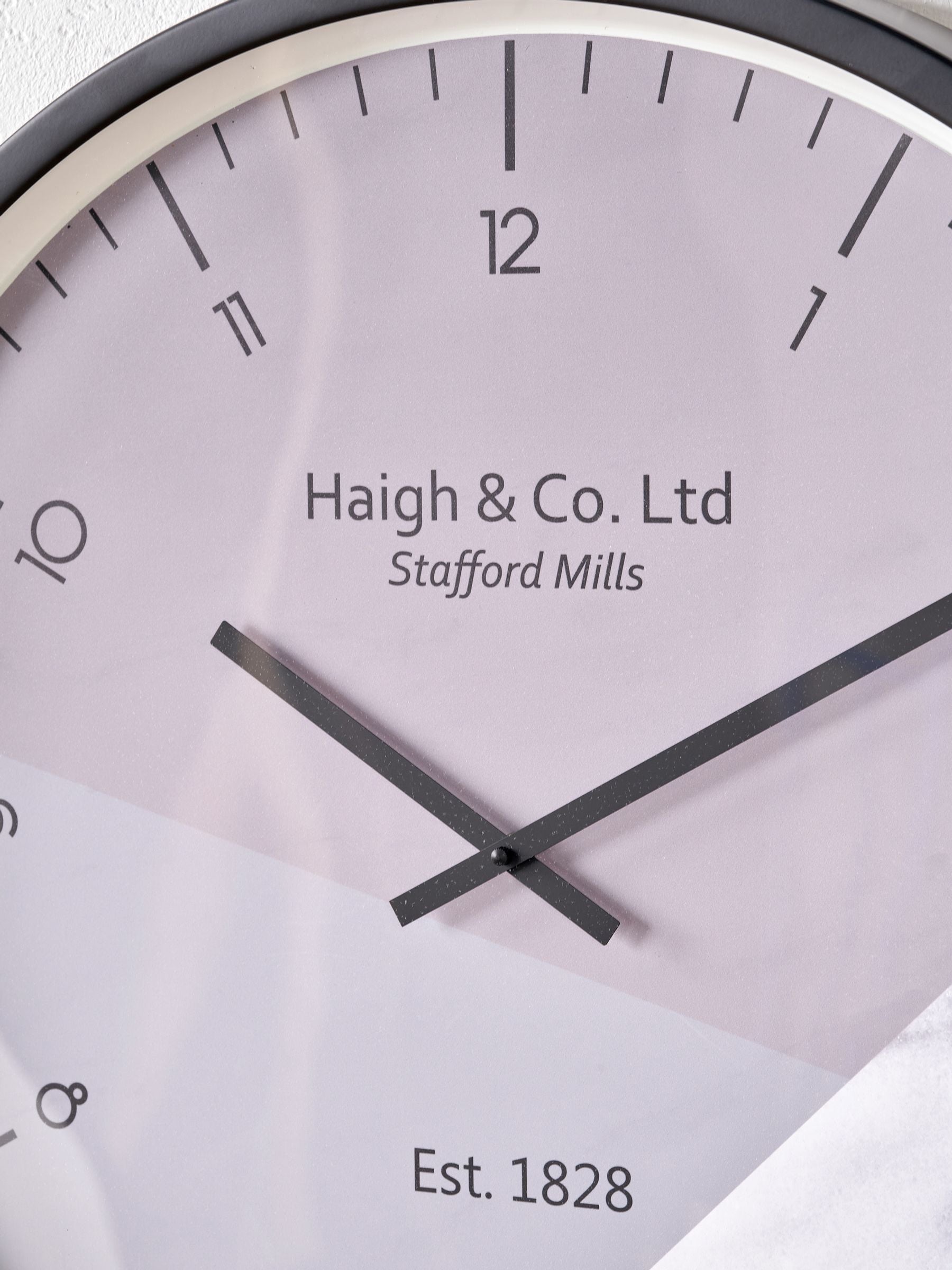 Pacific Lifestyle black metal wall clock 60cm (British brand)