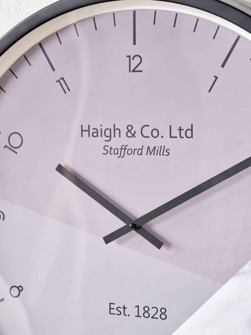Pacific Lifestyle black metal wall clock 60cm (British brand)
