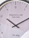 Pacific Lifestyle black metal wall clock 60cm (British brand)