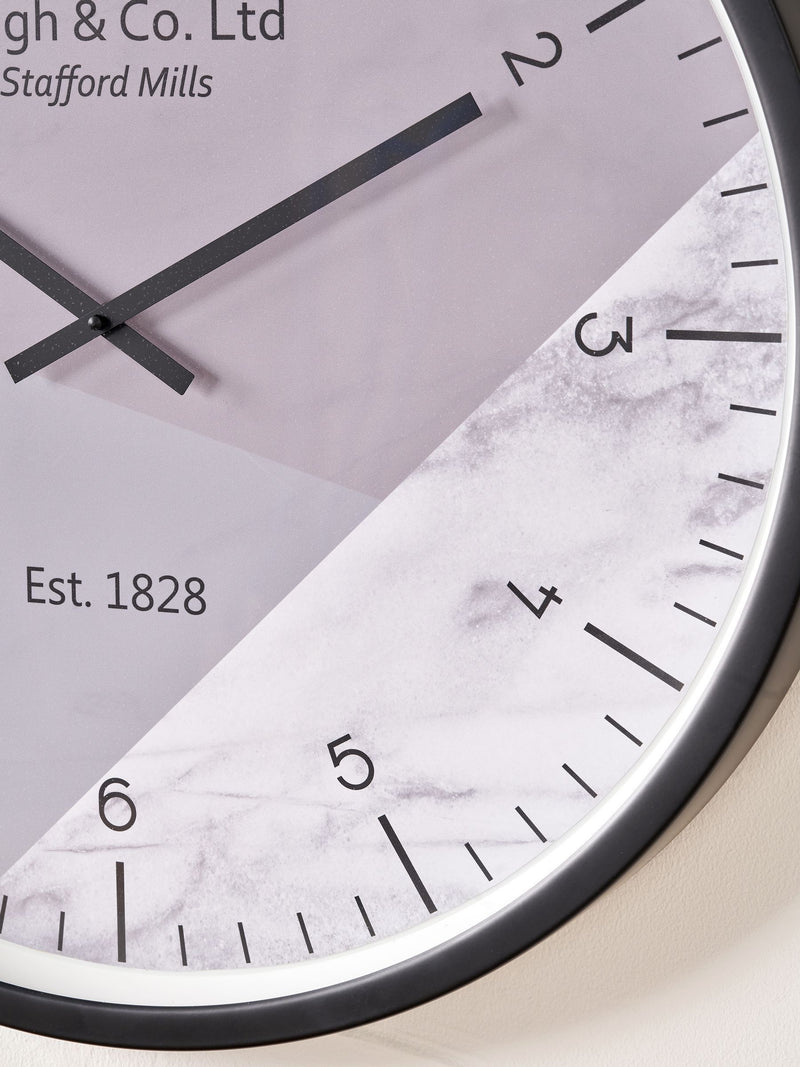 Pacific Lifestyle black metal wall clock 60cm (British brand)