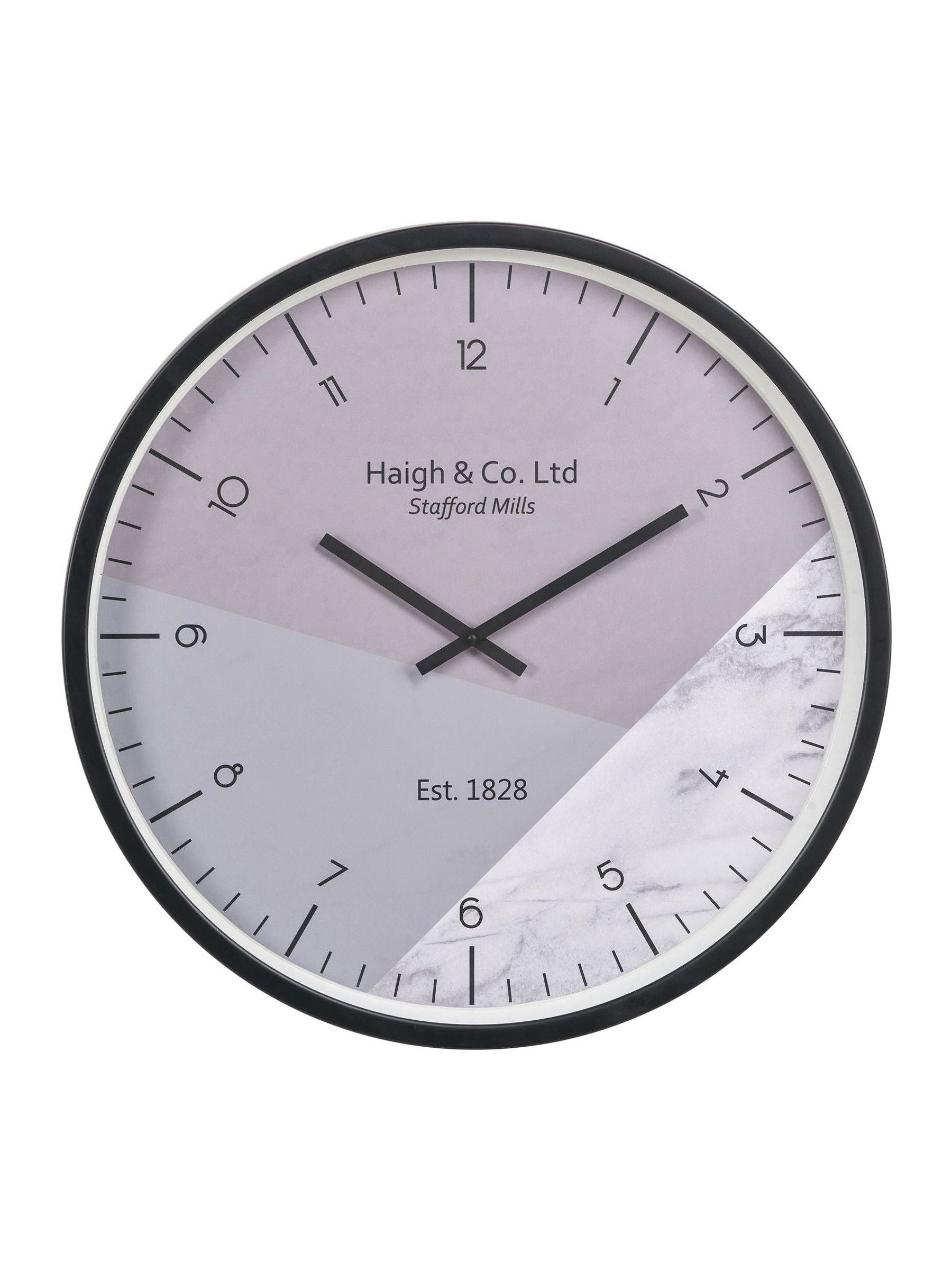 Pacific Lifestyle black metal wall clock 60cm (British brand)