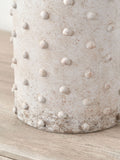Pacific Lifestyle light grey textured dot stoneware vase 31cm - British product