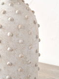 Pacific Lifestyle light grey textured dot stoneware vase 31cm - British product