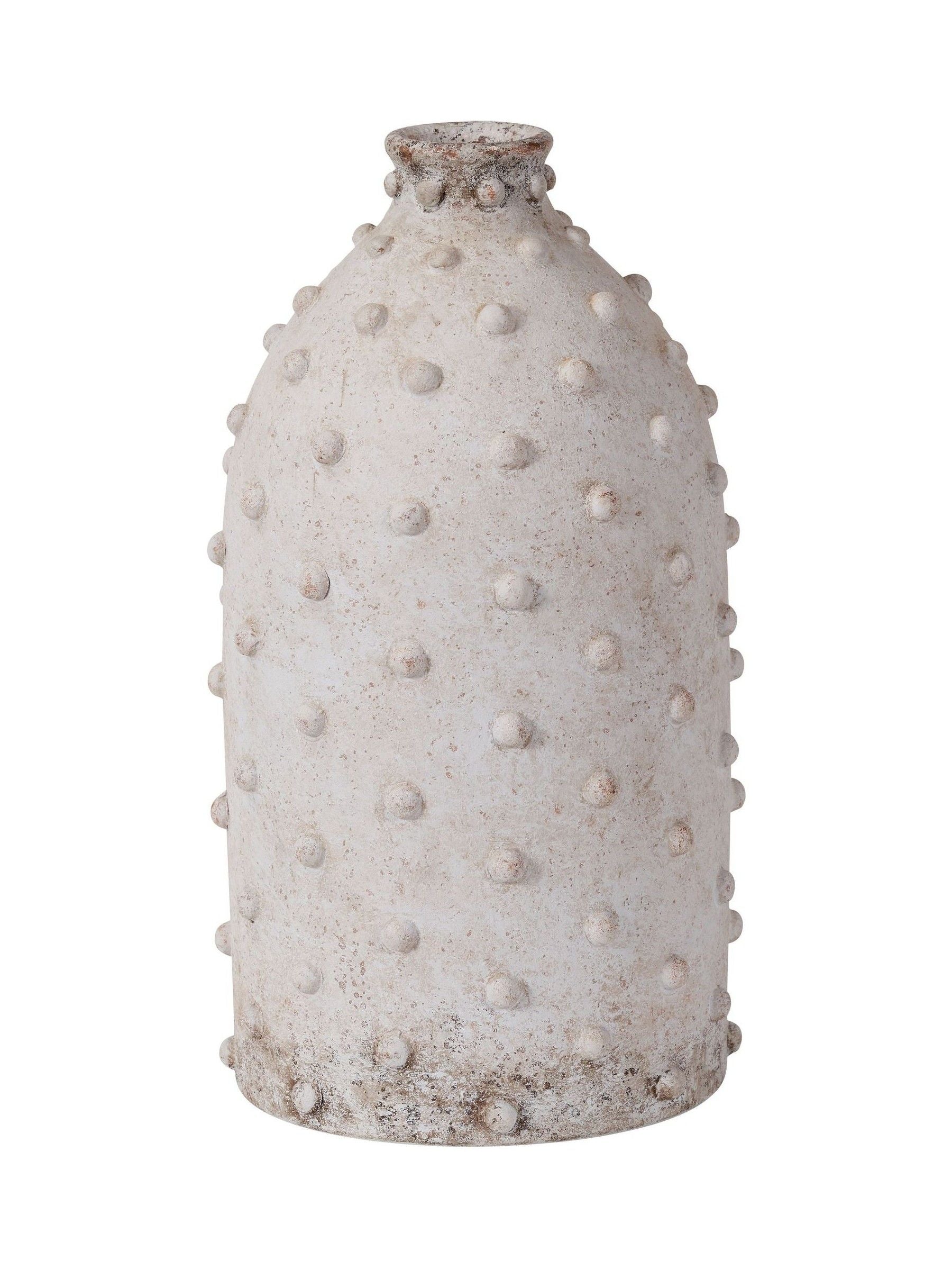 Pacific Lifestyle light grey textured dot stoneware vase 31cm - British product
