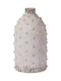Pacific Lifestyle light grey textured dot stoneware vase 31cm - British product