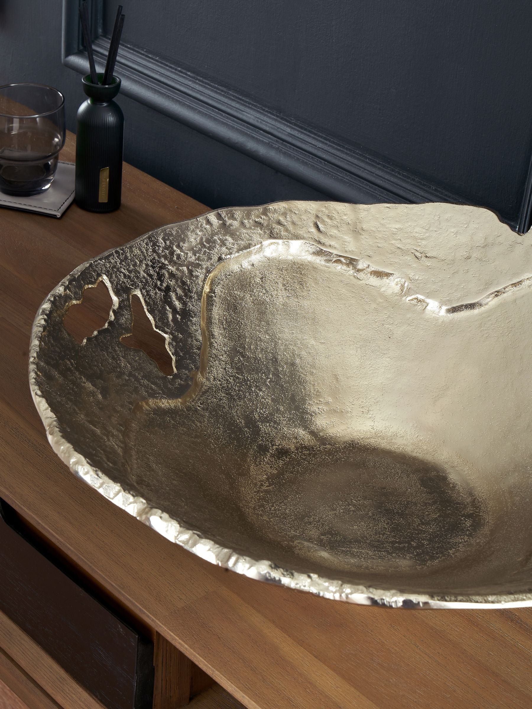 Pacific Lifestyle gold cast metal decorative bowl 13cm, imported from the UK