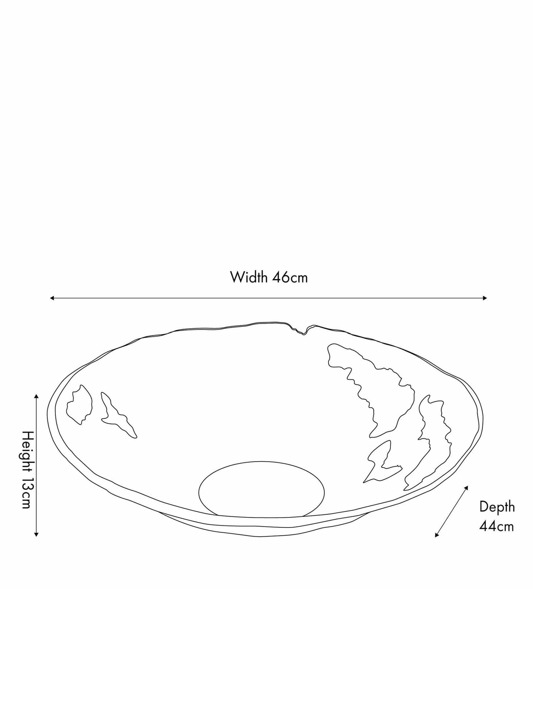 Pacific Lifestyle gold cast metal decorative bowl 13cm, imported from the UK