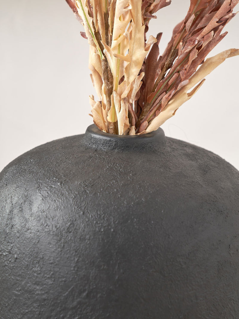 Pacific Lifestyle Black Fibrestone Decorative Vase Tall