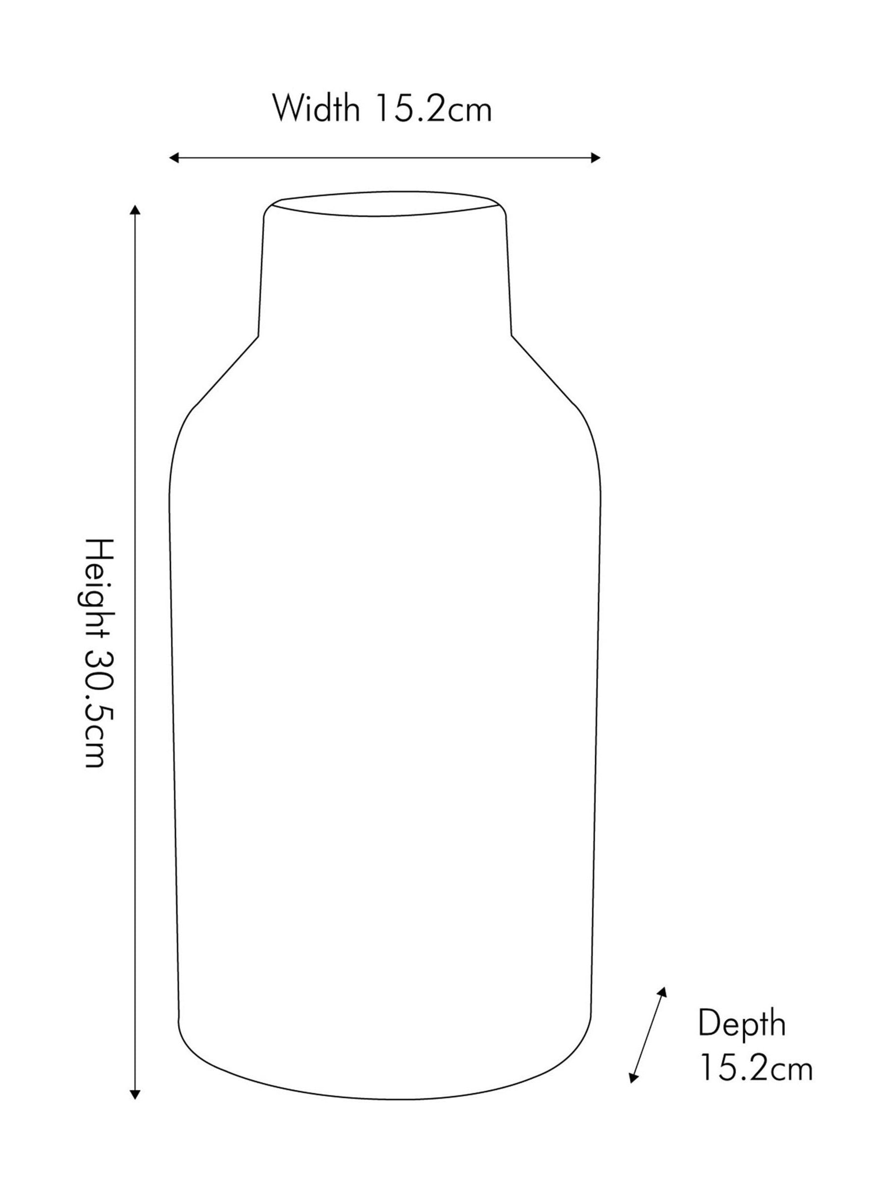 Pacific Lifestyle white stoneware dot design vase 30cm, imported from the UK