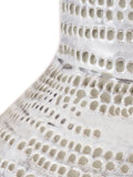 Pacific Lifestyle white stoneware dot design vase 30cm, imported from the UK