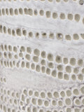 Pacific Lifestyle white stoneware dot design vase 30cm, imported from the UK