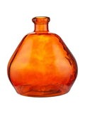 Pacific Lifestyle orange irregular shaped glass vase 50cm, imported from the UK