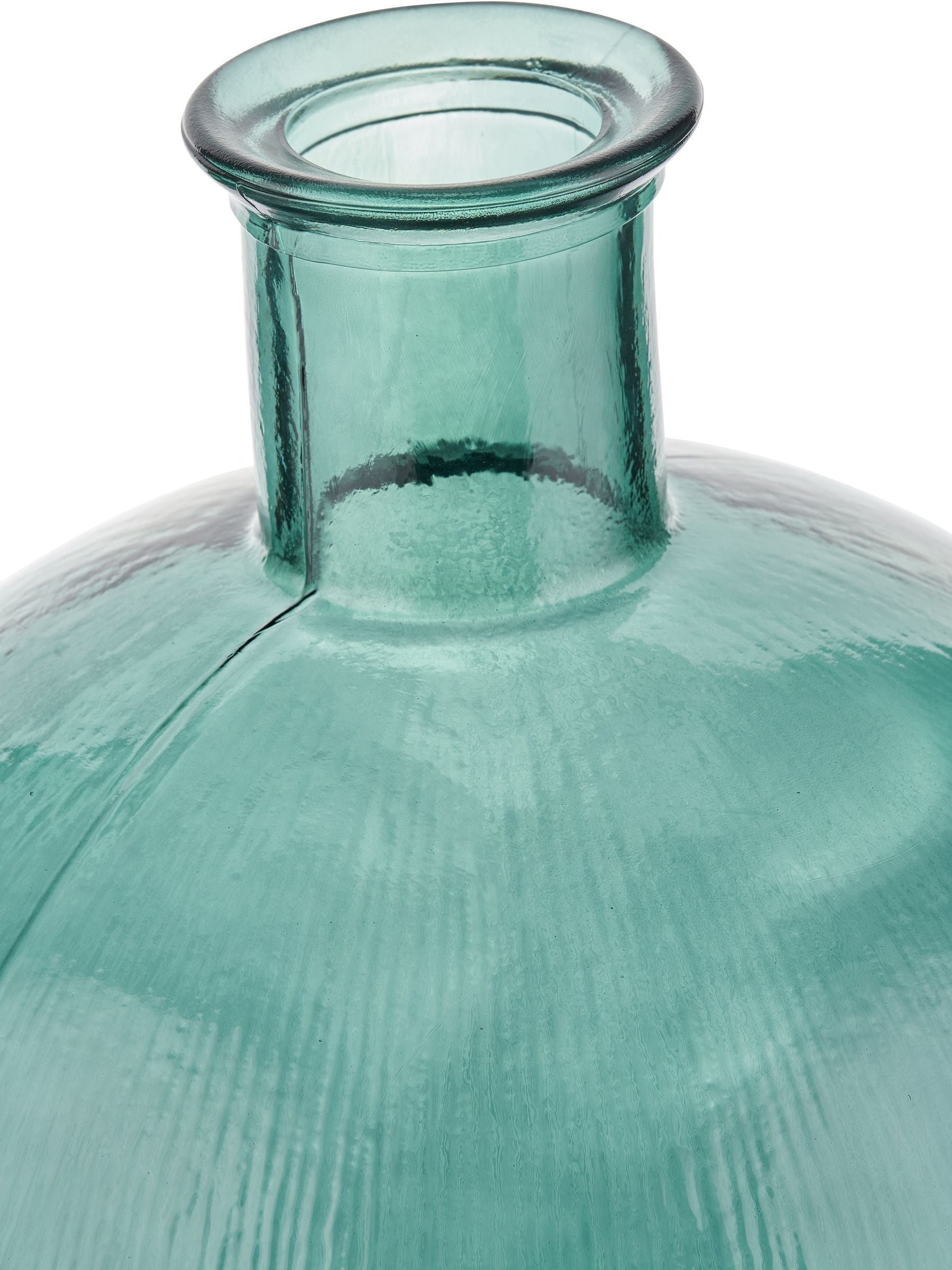 Pacific Lifestyle Sea Green round glass vase 42cm, imported from the UK