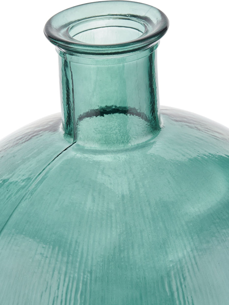 Pacific Lifestyle Sea Green round glass vase 42cm, imported from the UK