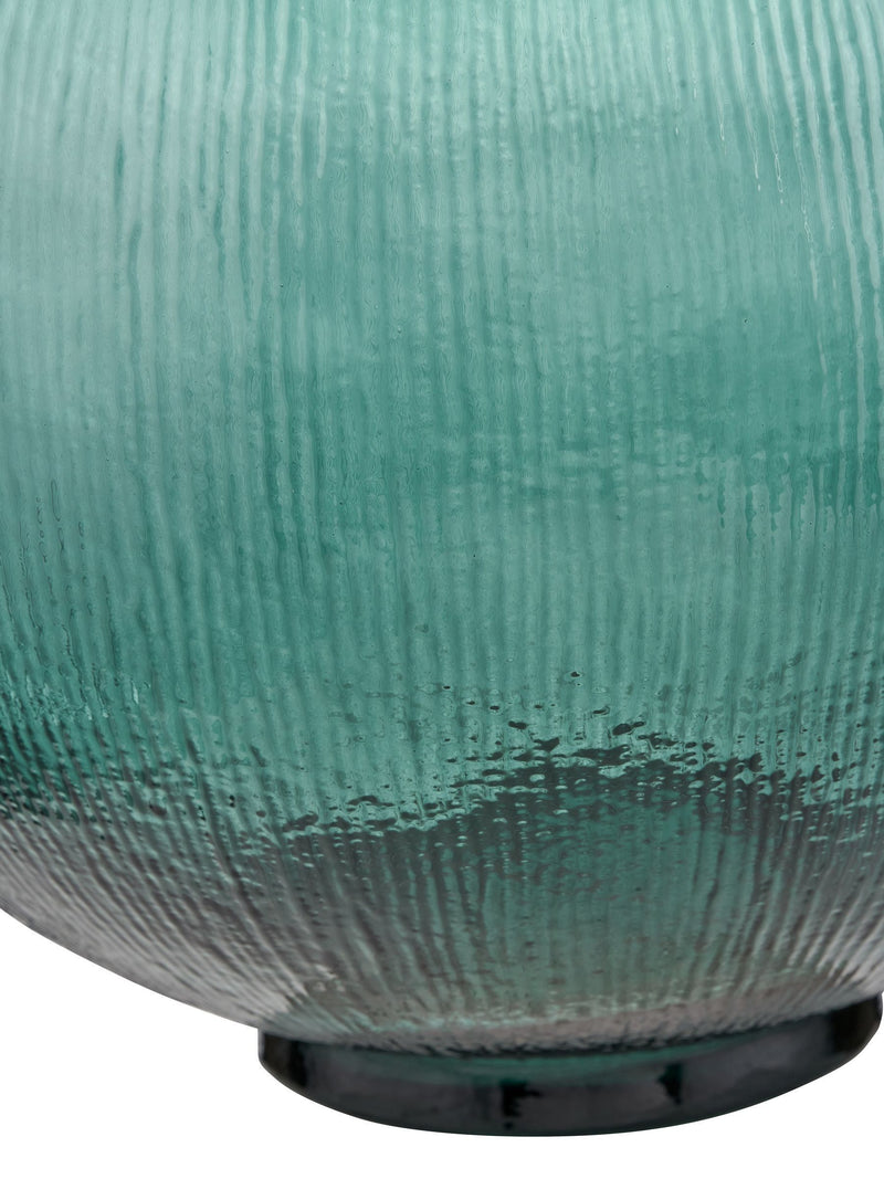 Pacific Lifestyle Sea Green round glass vase 42cm, imported from the UK