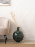 Pacific Lifestyle Sea Green round glass vase 42cm, imported from the UK