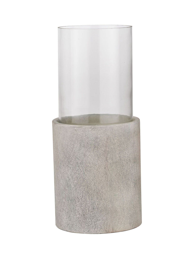 Pacific Lifestyle antique brass and clear glass hurricane lantern large, imported from the UK