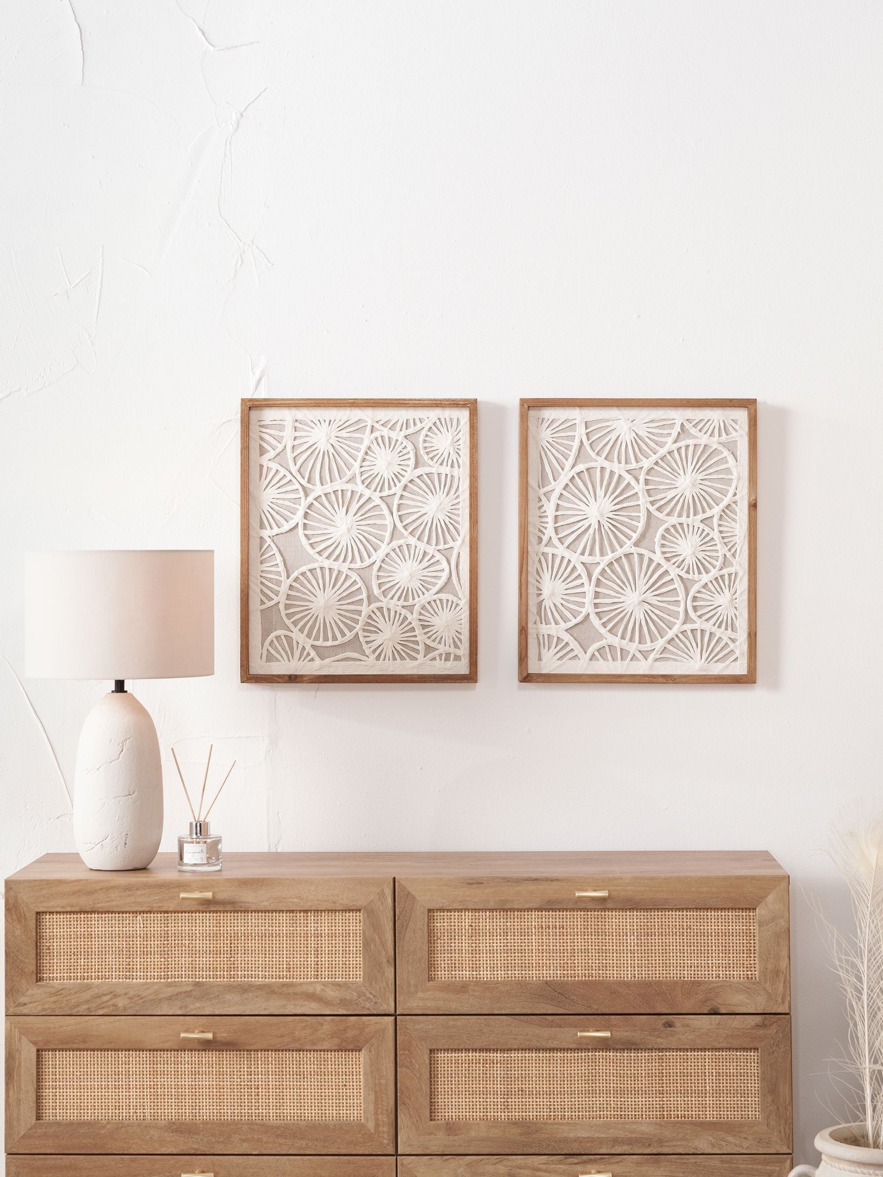 Pacific Lifestyle Set of 2 Black Paper Design Framed Wall Art